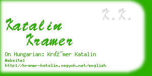 katalin kramer business card